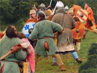 Festival of History Re-enactors simulate a Saxon Battle