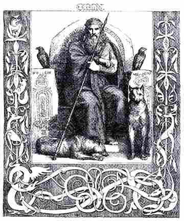 Odin on his throne